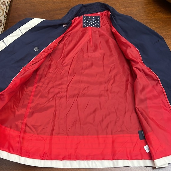 Tommy Hilfiger Rain Coat Navy Blue stylish coat size small - Picture 5 of 12